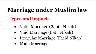 Marriage under muslim law  marriage under muslim law in hindi  New video [upl. by Lovich]