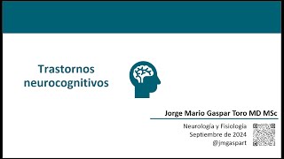 Trastornos neurocognitivos [upl. by Lundgren]