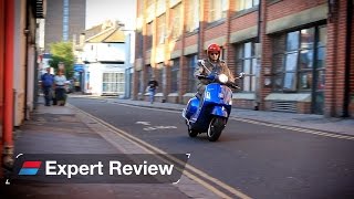 2015 Vespa GTS Super 300 ABS bike review [upl. by Atnovart]