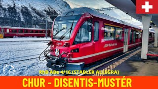 Cab Ride Chur  DisentisMustér Rhaetian Bahn Switzerland train drivers view 4K [upl. by Siravat]