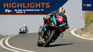 RL360 Superstock TT Race 2  Highlights  2023 Isle of Man TT Races [upl. by Cogan448]