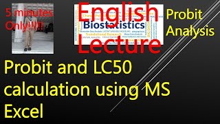 Probit and LC50 calculation using MS Excel [upl. by Hgielah116]