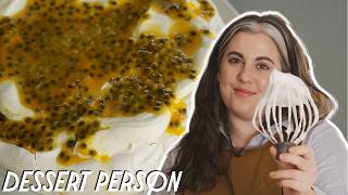 Easy Pavlova Recipe with Claire Saffitz  Dessert Person [upl. by Shandy]