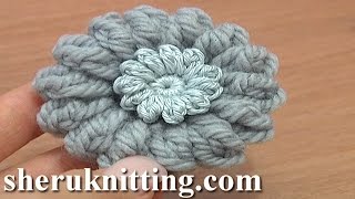 How to Crochet Round Button Tutorial 1 Double Crochet Upside Down Y Stitch [upl. by Aihsiym]