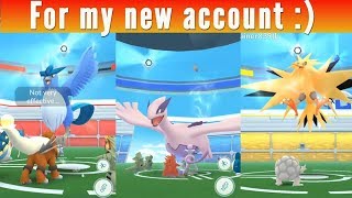 Return of Legendary Birds for my new account Pokemon go new raid [upl. by Laughton]