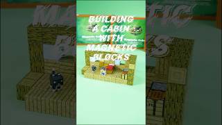 Building a cabin with Minecraft magnetic blocks 🧲 🧲 minecraft minecraftbuilding buildingblocks [upl. by Onder]