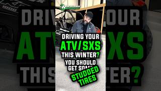 Get some studded tires for your ATV or SxS rocklandwheels studded tires atv sxs ice offroad [upl. by Eivlys]