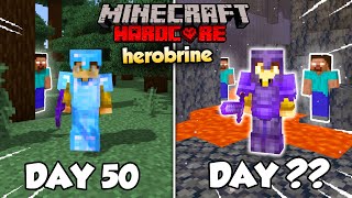 Can I Survive in a HEROBRINE Hardcore World Day 51100 [upl. by Neirbo837]