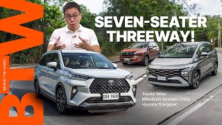 2024 Hyundai Stargazer X vs Mitsubishi Xpander Cross vs Toyota Veloz —Which MPV  AutoDeal Comparo [upl. by Iek]