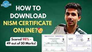 How To Download NISM Certificate Online nism nismexampreparation nism5a nismexam mutualfunds [upl. by Chalmers]