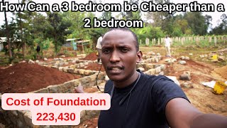 Cost of Building a 3 bedroom house in Kenya  Foundation [upl. by Brawley]