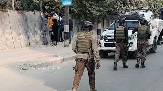 Encounter Underway In Khanyar area of Central Kashmirs Srinagar district on Saturday [upl. by Seely]