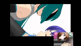 Hatsune Miku tries kissing Kaito  Kore Wa Zombie Desu Ka [upl. by Arnuad]