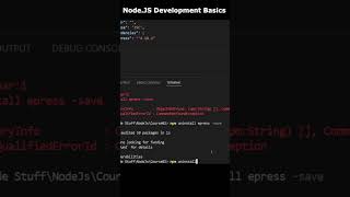 Basics of NodeJs DEV  modules  NPM  packagejson nodejs coding [upl. by Hayikaz820]