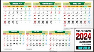 Kalender 2024 Lengkap Dengan Hari Libur Nasional Master [upl. by Ebbarta82]