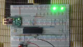 ZigBee P2P system based on two BeeClicks Using MRF24J40MA from MikroElektronika [upl. by Unam]