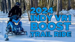 2024 Polaris Indy VR1 BOOST trail ride vlog polarisindy [upl. by Sorvats]