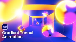 Gradient Glowing Tunnel Animation In After Effects  Motion Design Tutorials  Motion Circles [upl. by Nyla]