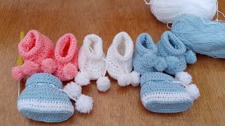 Easy Newborn Booties Beginners Guide [upl. by Libys552]