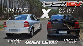 ASTRA GSI 20 16V 136CV VS ASTRA 20 8V 140CV  BRIGA DE FOICE [upl. by Gen]