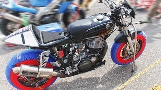 YAMAHA SR500  2013 筑波ツートロ NS1 クラス [upl. by Amehsyt]