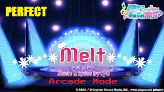 Hatsune Miku Project DIVA Mega Mix Arcade Mode  Melt NORMAL  Perfect 60 FPS [upl. by Acemat778]