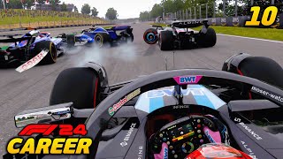 PIRELLI NEW TYRE TEST MAJOR CRASH  F1 24 Career Mode Part 10 [upl. by Releehw]