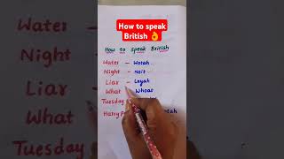 How to speak British English👌 [upl. by Ajiram907]