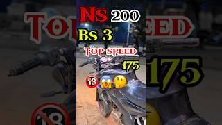 NS 200 TOP SPEED 175 trending youtubeshorts viralvideo exhaust ns200 reels explore videos [upl. by Circosta]