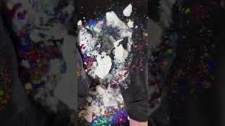 Glitter bomb crush oddlysatisfying shortscreate relax satisfying gymchalkasmr [upl. by Meesan]