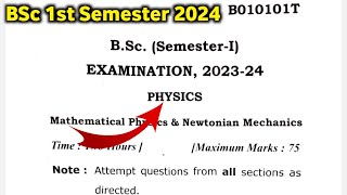 BSc 1st Semester Physics Question Paper 202324  BSc First Year Question Paper 2023  BSc Paper [upl. by Siffre901]