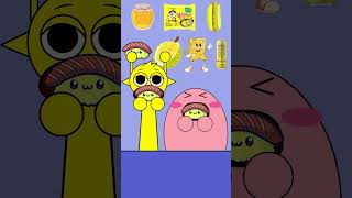 KIRBY VS SIMON INCREDIBOX SPRUNKI  YELLOW FOOD EMOTICON MUKBANG  KIRBY ANIMATION [upl. by Irina312]