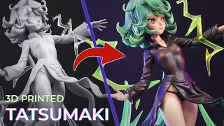 I Made Tatsumaki OnePunch Man  Figure Drawing 3D Printed 3dprinting onepunchman [upl. by Dannie]