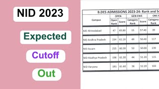 NID 2023 Expected Cutoff  NID 2023 Cutoff Full Detail Explaining  Multi Degree Education [upl. by Akcirret]