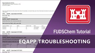 eQAPP Troubleshooting Tutorial  FUDSChem [upl. by Erdna]