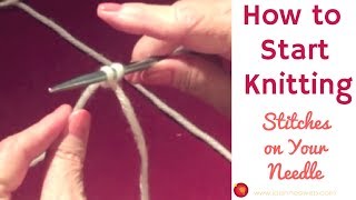 Learn How To Knit 1 Quick and Easy CastOn Knitting  How To Cast On  LongTail CastOn [upl. by Orfield]