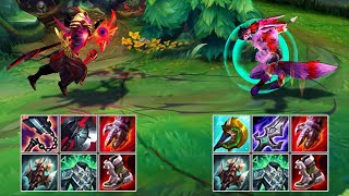 KAYN RHAAST vs WARWICK SEASON 12 FULL BUILD FIGHTS [upl. by Bathelda]