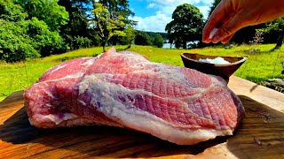 The BEST JUICY PORK Youll Ever Make in Nature  Relaxing Cooking with ASMR [upl. by Addy518]