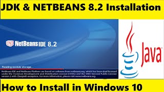 How to Download and Install JDK Netbeans 82 in Windows 10  Step by Step Tutorial [upl. by Richards]