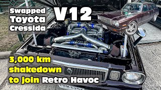 V12 swapped Toyota Cressida  ready for 3000 km round trip to join RETRO HAVOC [upl. by Osher]