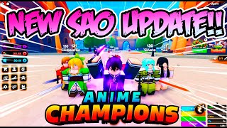 TODO SOBRE LA UPDATE DE SAO✨NUEVOS CODES💎🚀 ANIME CHAMPIONS SIMULATOR 🚀roblox [upl. by Sihun192]