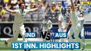 IND Vs AUS Highlights 1st Test India All Out At 150 Australias Hazelwood Steals The Show BGT 2025 [upl. by Htebazila230]