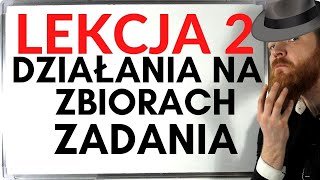 DZIAŁANIA NA ZBIORACH ZADANIA LEKCJE Z FSOREM 2 [upl. by Thecla]