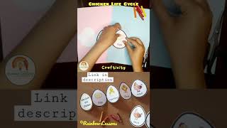 Chicken Life Cycle Craft  Life Cycle of a Chicken  Life Cycle of Chicken Craft  Easter Egg Craft [upl. by Aiekan]