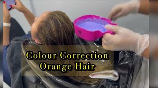 How To Colour Correction Orange Hair RINSAGE FOR ORANGE HAIR  15 minutes COLOUR CORRECTION hair [upl. by Lemert]