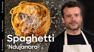 Spaghetti NDUJANARA  I køkkenet med CHRISTIAN PUGLISI [upl. by Leahcimdivad]