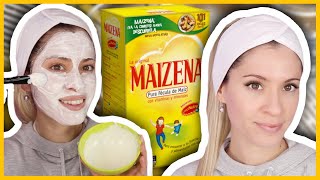 MASCARILLAS DE MAIZENA PARA ACLARAR TU ROSTRO  PIEL SIN MANCHAS  NatyGloss [upl. by Zaid67]