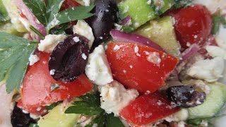 Traditional GREEK SALAD  How to make GREEK SALAD Recipe [upl. by Mis]