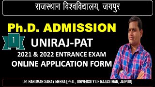 PhD Admission I Rajasthan University PhD Entrance Exam 2024 I UNIRAJ PAT Entrance Exam 202122 [upl. by Aizitel]