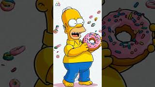 Homer Simpsoneating a pink donut with sprinkles homersimpson donuts donut subscribe 1million [upl. by Gordy188]